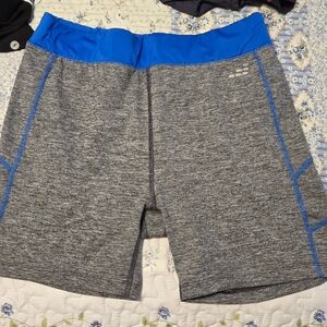 BCG Women's Athletic Shorts in Heather Gray and Blue